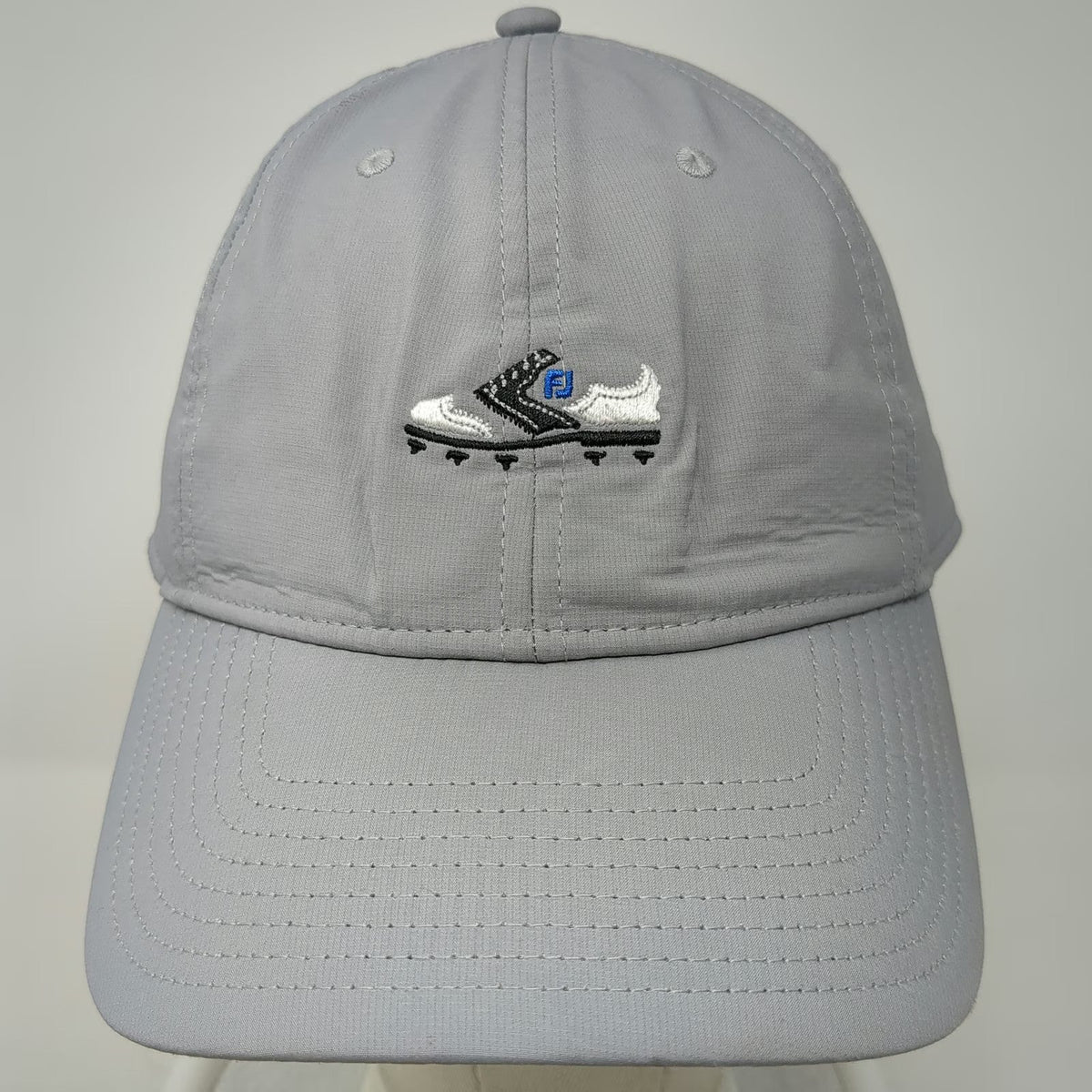 FootJoy Gray Baseball Cap One Size Golf Shoe Logo Performance Slideback Hat