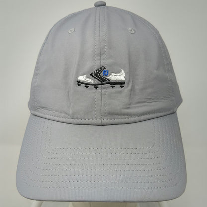 FootJoy Gray Baseball Cap One Size Golf Shoe Logo Performance Slideback Hat
