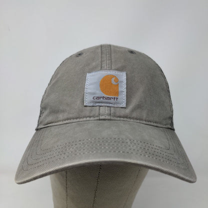 Carhartt Men's Snapback Mesh Back Hat Gray Adjustable Patch Logo