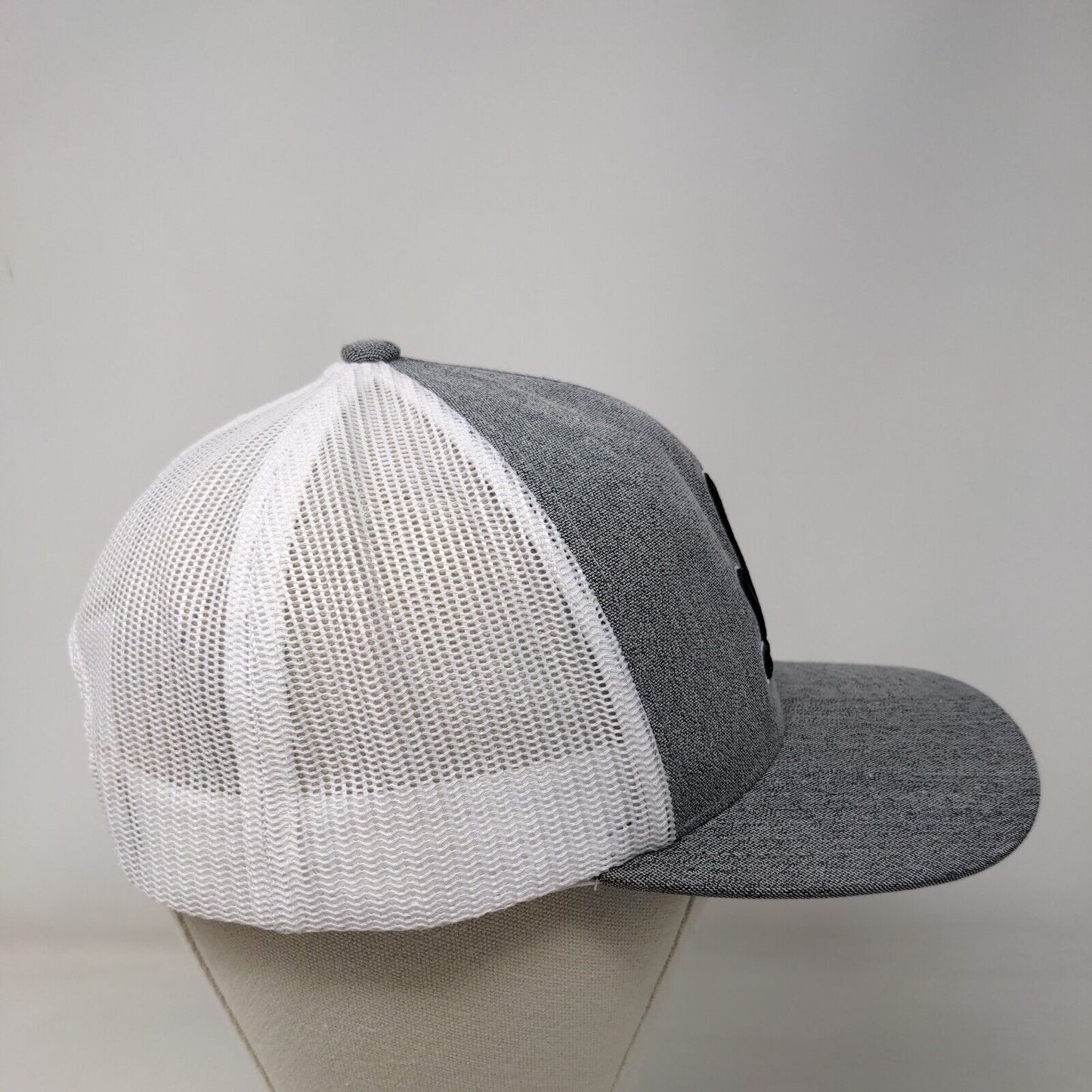 2020 Snapback Trucker Hat Gray OSFA Adjustable Mesh Back Pacific Headwear
