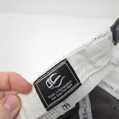 Bergara Strapback Trucker Hat Gray OS Adjustable Mesh Back Platinum Outdoor Cap