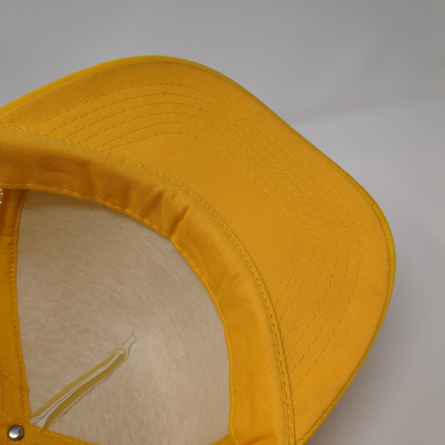 Virginia City Montana Snapback Rope Trucker Hat Orangish-Yellow OSFA Mesh Back