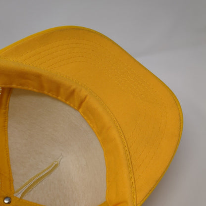 Virginia City Montana Snapback Rope Trucker Hat Orangish-Yellow OSFA Mesh Back