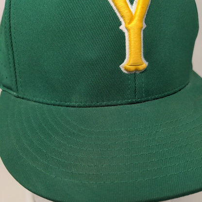 Y Initial Fitted Hat Green L/XL Embroidered Flexfit Yupoong Cap America