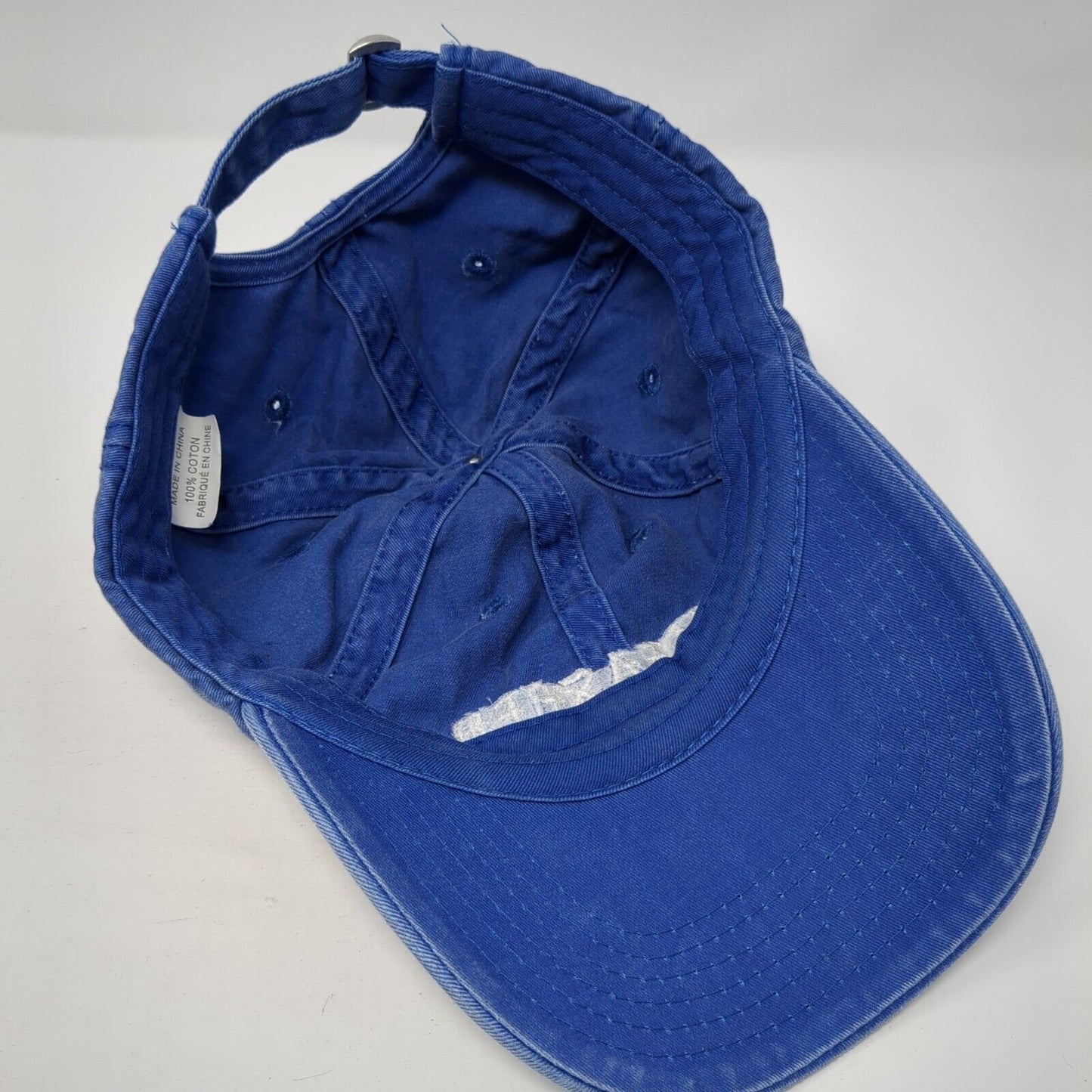 Unleashed Slideback Hat Blue One Size Adjustable Embroidered 6 Panel Cotton