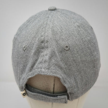 Roxy 5 Panel Hat Gray One Size Leather Logo Patch Strapback Surf Beach Sport