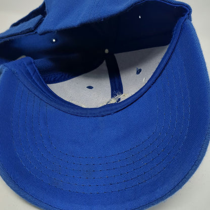 Blue Baseball Cap One Size Embroidered Three Faces Graphic Abstract Art Hat
