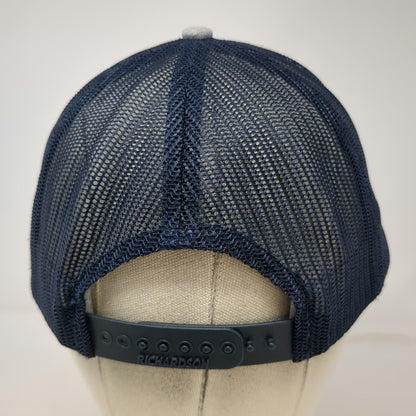 Richardson Trucker Hat Gray Blue One Size INTL FCStone Mesh Back Snapback