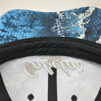 Cabela's Trucker Hat Blue One Size Mesh Snapback Rift Camo CLUB Embroidered Logo