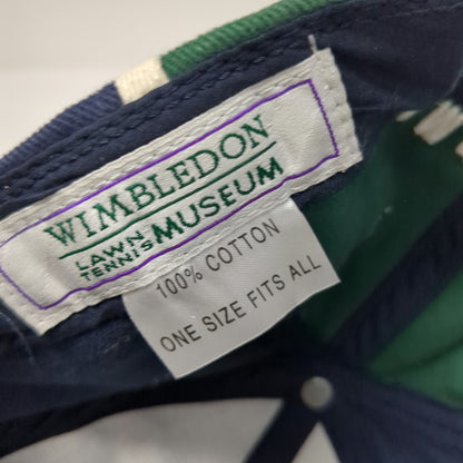 Wimbledon Championships Baseball Cap Blue Green White Tennis Museum Hat Vintage