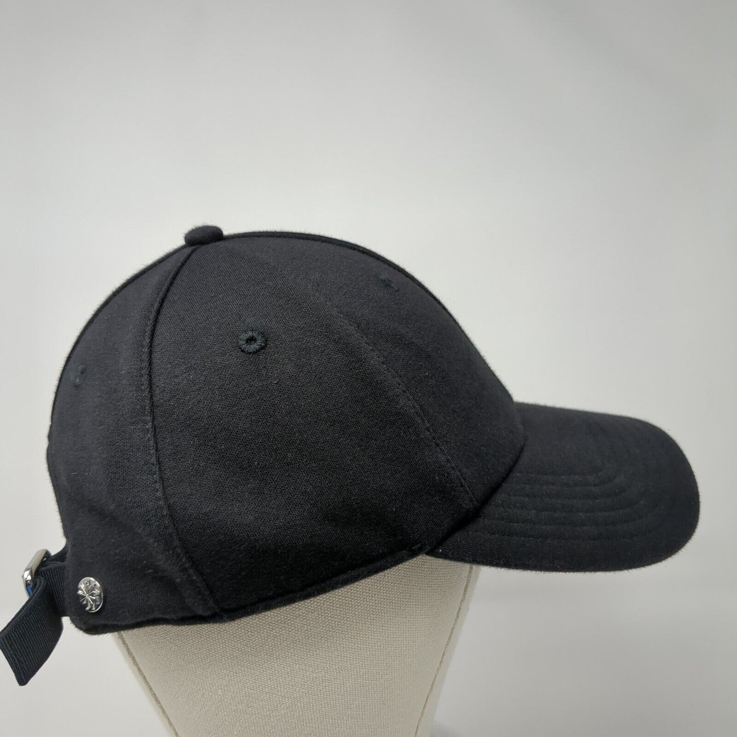 Athleta Slideback Hat Black One Size Adjustable Embroidered Vented Holes 6 Panel