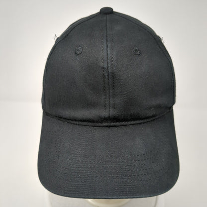 George Strapback Hat Black One Size Adjustable 6 Panel Blank Solid