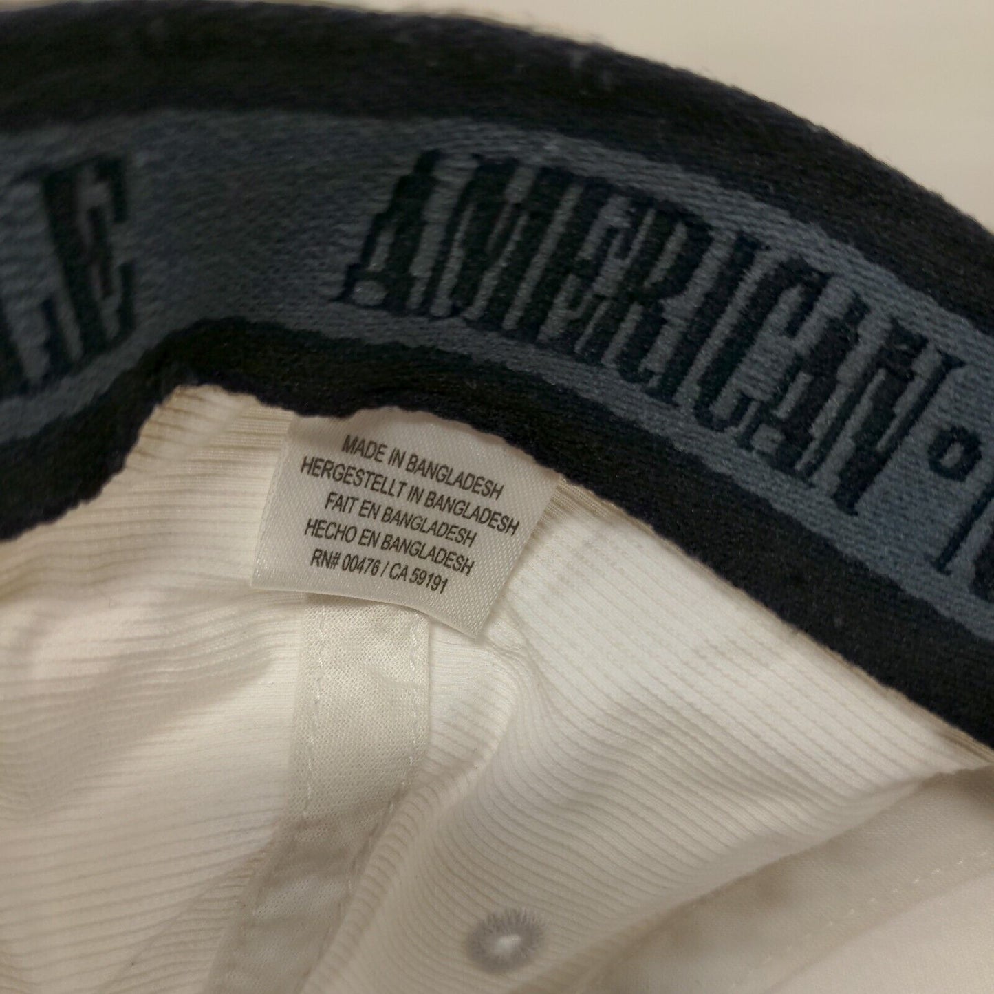 Spenn Strapback Hat White One Size Adjustable Embroidered American Needle