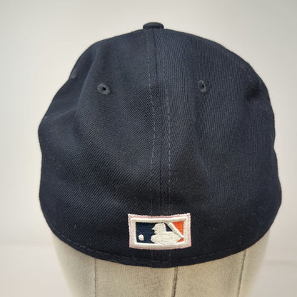 Detroit Tigers MLB New Era Baseball Cap Blue 7 Anniversary Side Patch Pink Brim