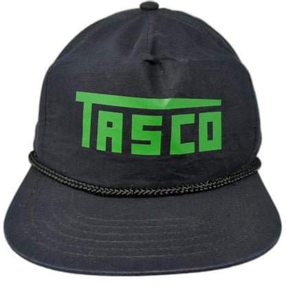 Tasco 5 Panel Blue One Size Snapback Rope Hat Cotton Green Logo Underbrim