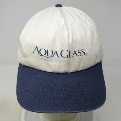 Cobra Caps 5 Panel White Blue One Size Snapback Aqua Glass Embroidered Logo Hat