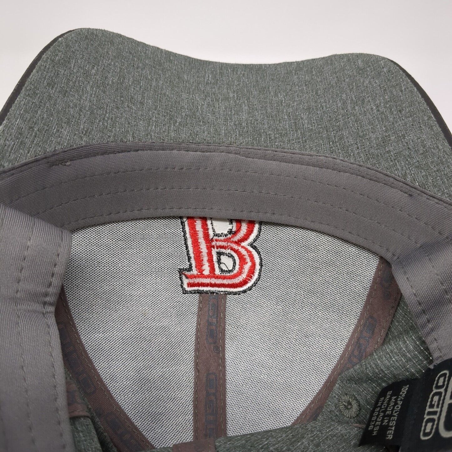 Letter B Strapback Hat Gray One Size Adjustable Embroidered Ogio
