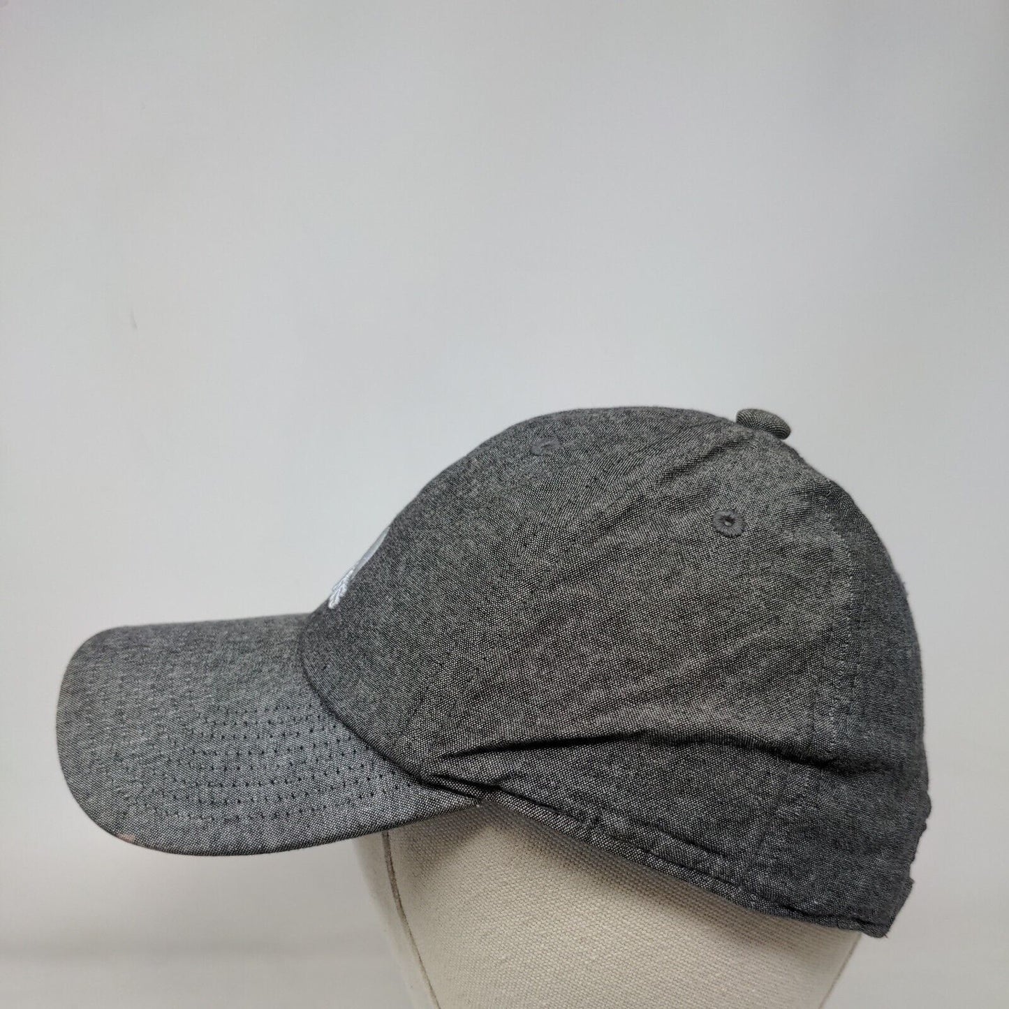 Adidas Climalite Slideback Hat Gray One Size Embroidered 3 Stripes