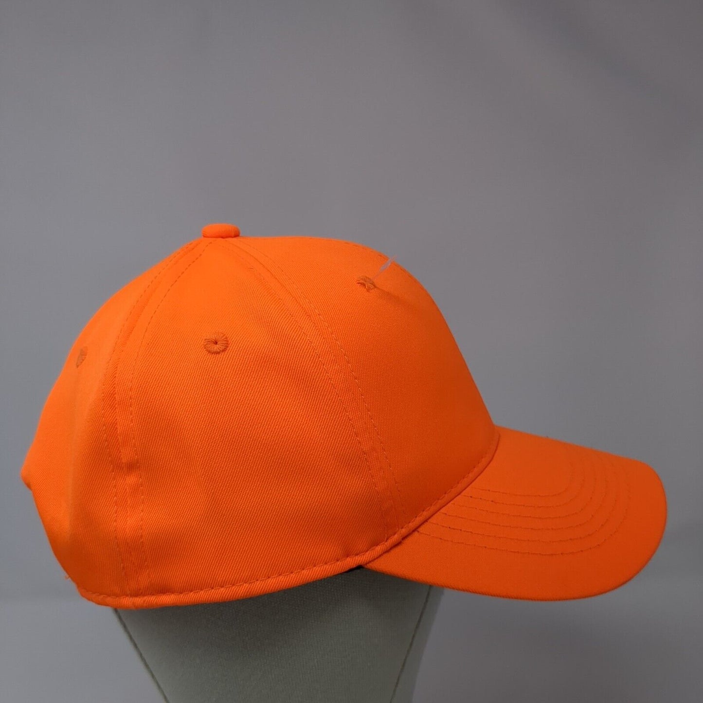 Outdoor Cap Snapback Hat Orange OSFM Solid Adjustable Blank 6 Panel