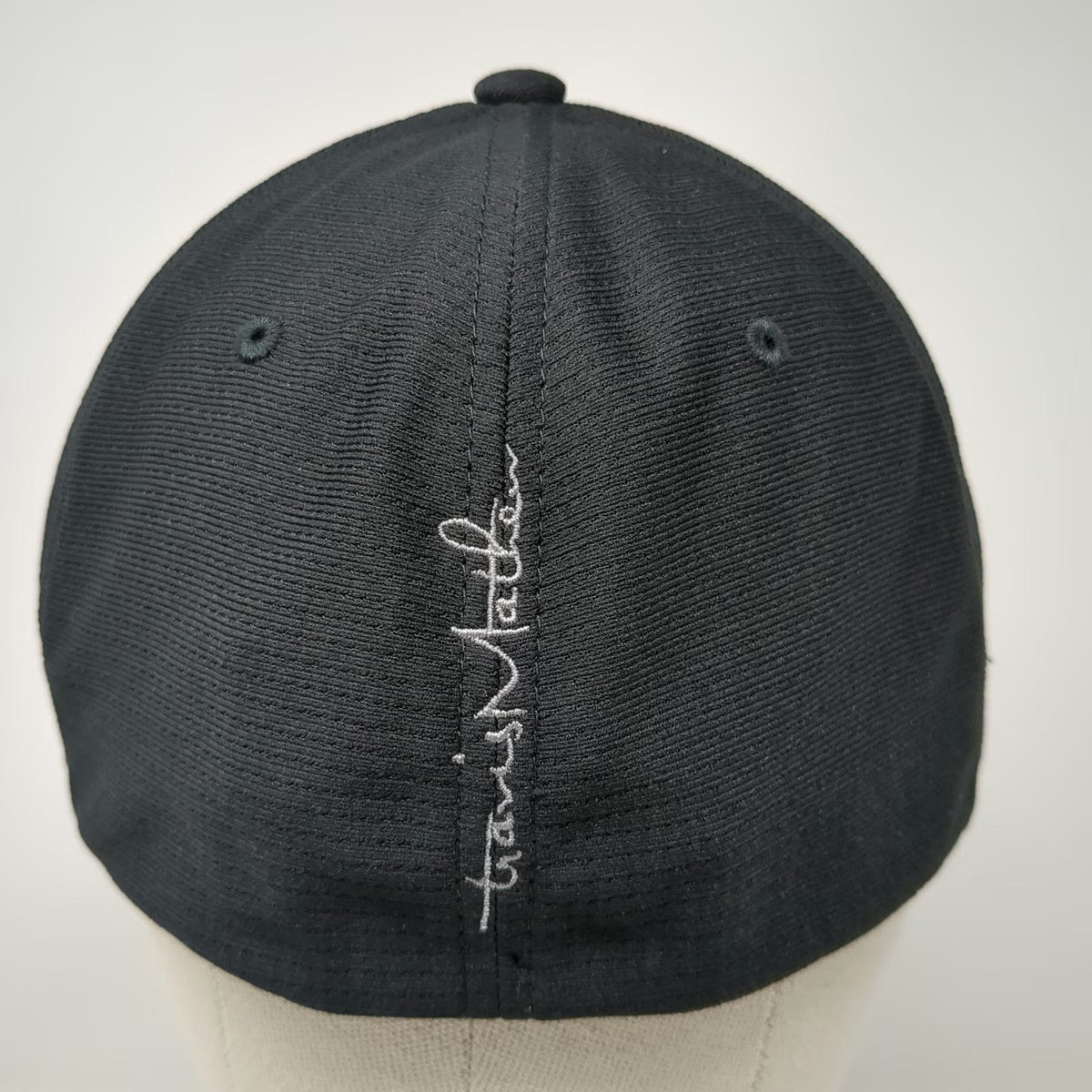 Travis Mathew Capita Logo Black XL Baseball Cap Flexfit Polyester Curved Hat