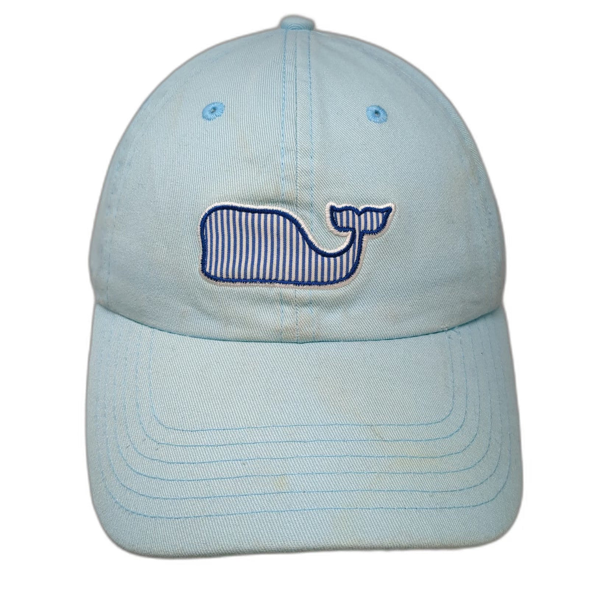 Vineyard Vines Whale Logo Blue Baseball Cap One Size Adjustable Strap Hat
