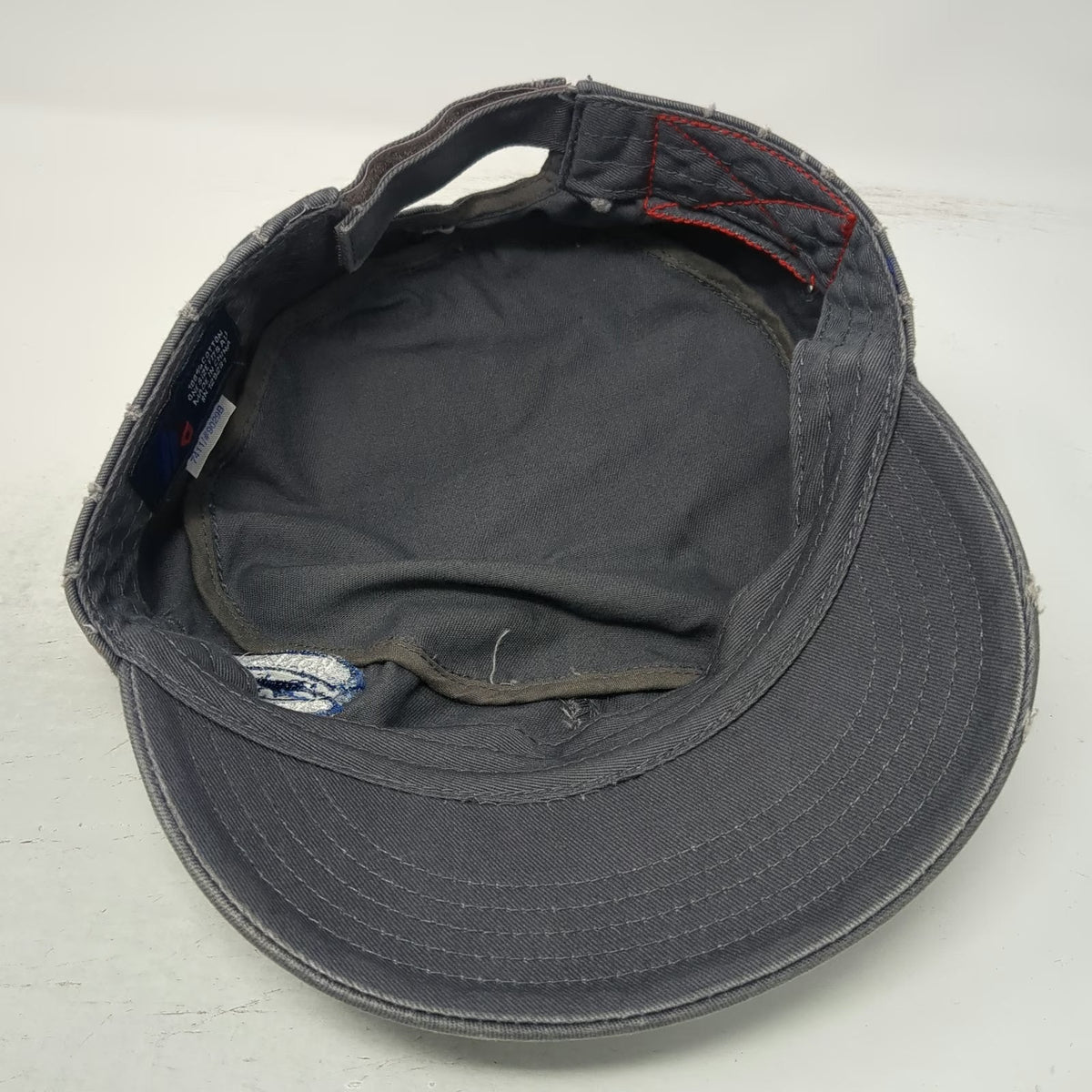 Kona Brewing Co Army Cap Gray One Size Distressed Adjustable Strapback Hat Logo