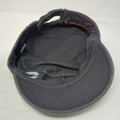 Kona Brewing Co Army Cap Gray One Size Distressed Adjustable Strapback Hat Logo