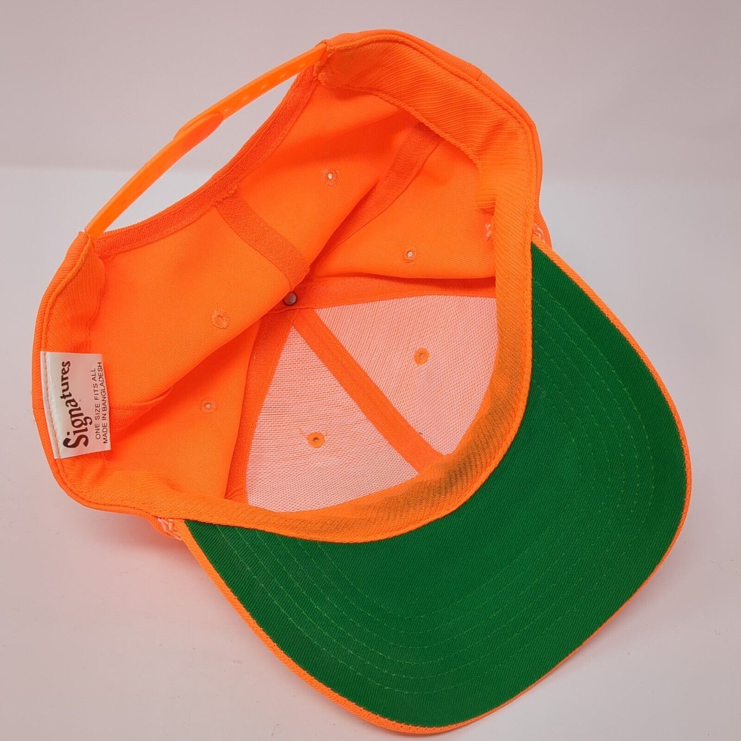Signatures Snapback Hat Orange One Size Adjustable 6 Panel Blank Rope