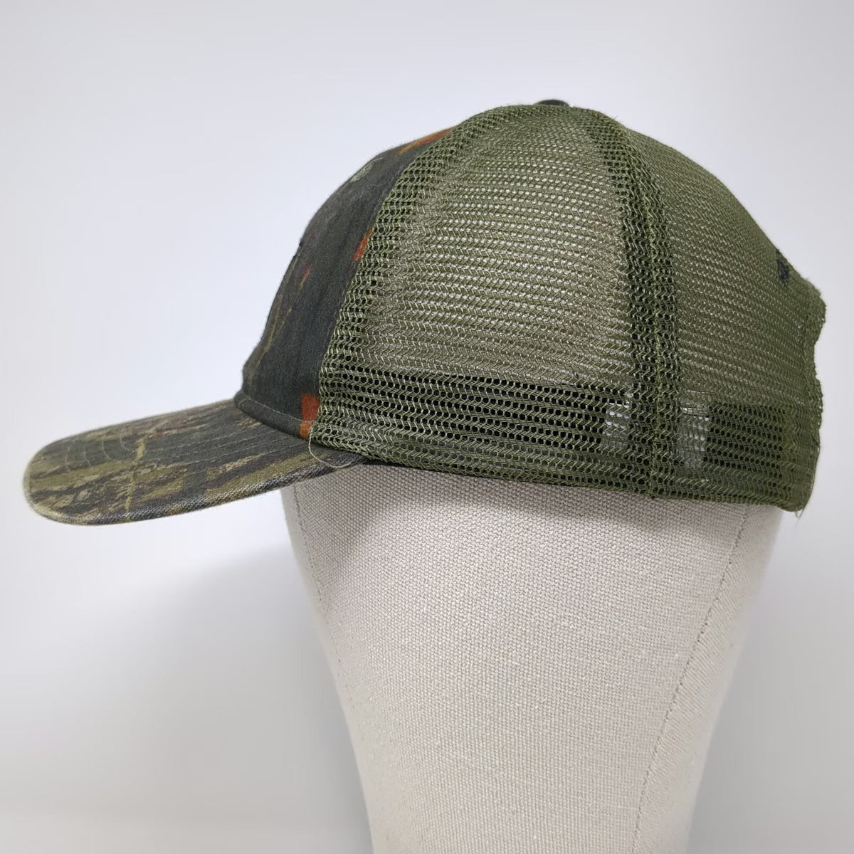 CAT Trucker Hat Green One Size Camo Mesh Snapback Built Of California Workwear
