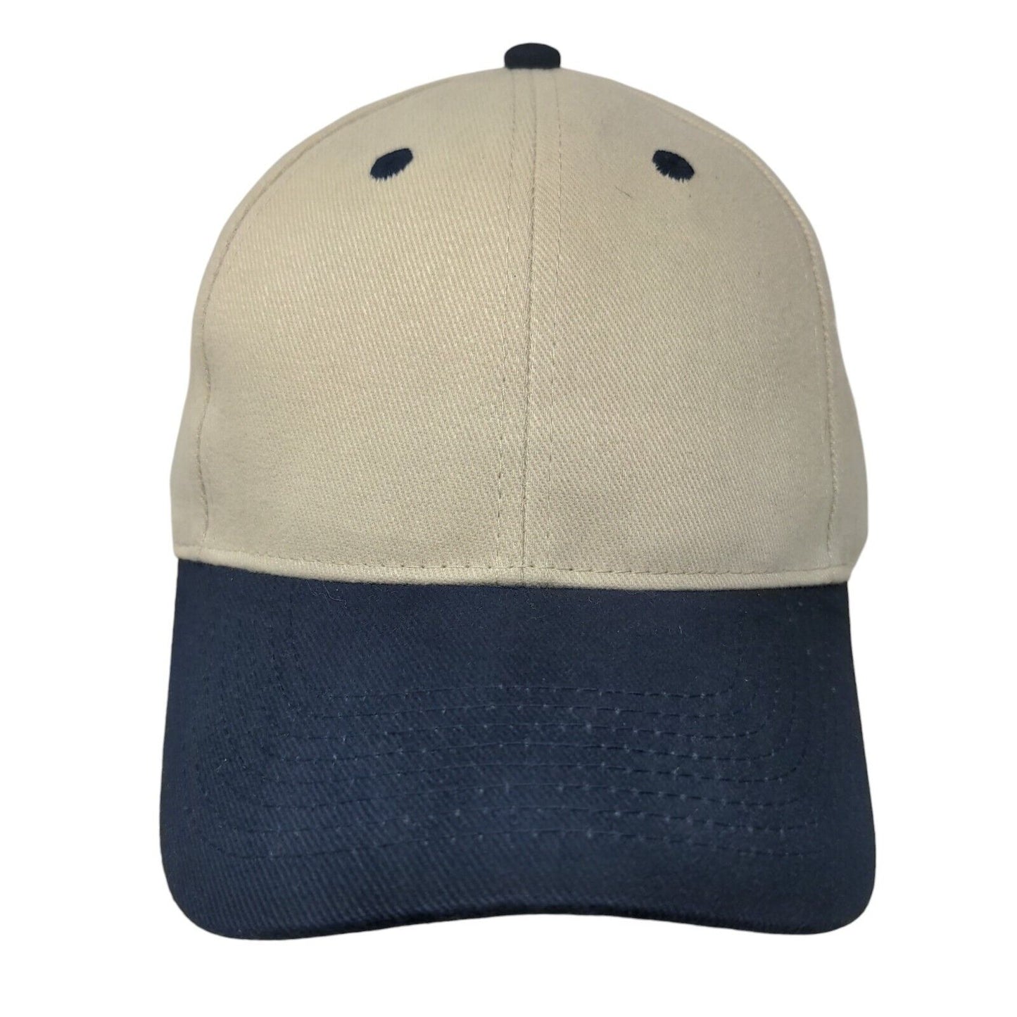 Otto Strapback Hat Tan OSFM Adjustable Vented Holes 6 Panel Cotton Blank