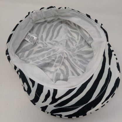 Healthtex Girl's Cadet Cap Hat White Black Size OS Blank Zebra Stripes