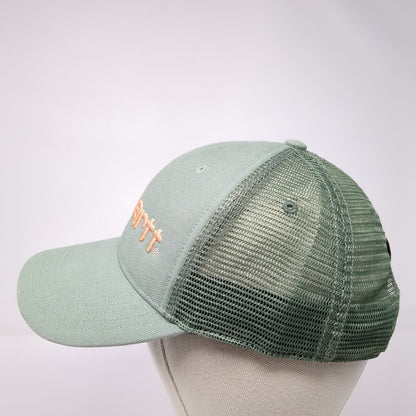 Carhartt Snapback Mesh Back Trucker Hat Green One Size Embroidered