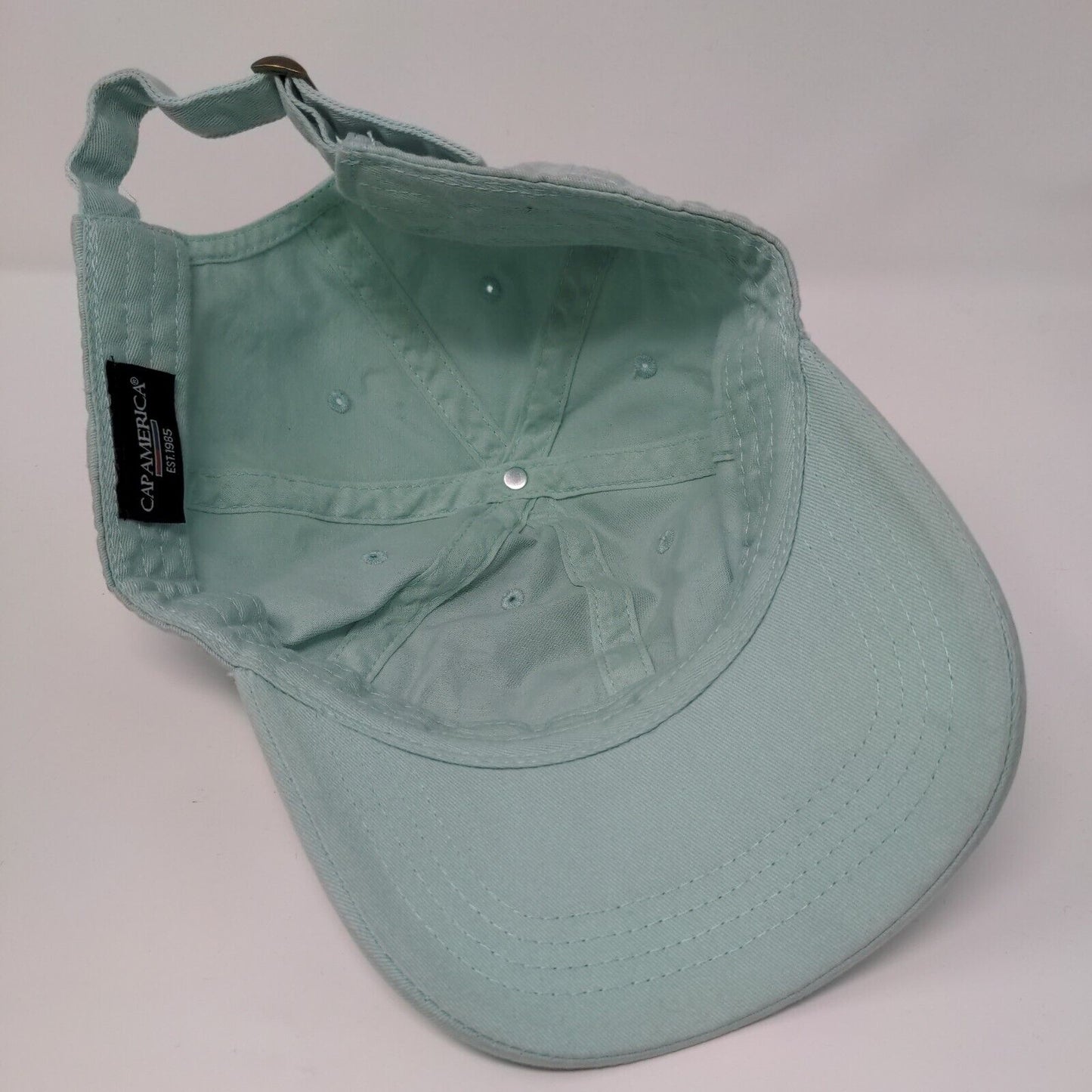 Cap America Slideback Hat Greenish-Blue OSFA Adjustable Solid Blank