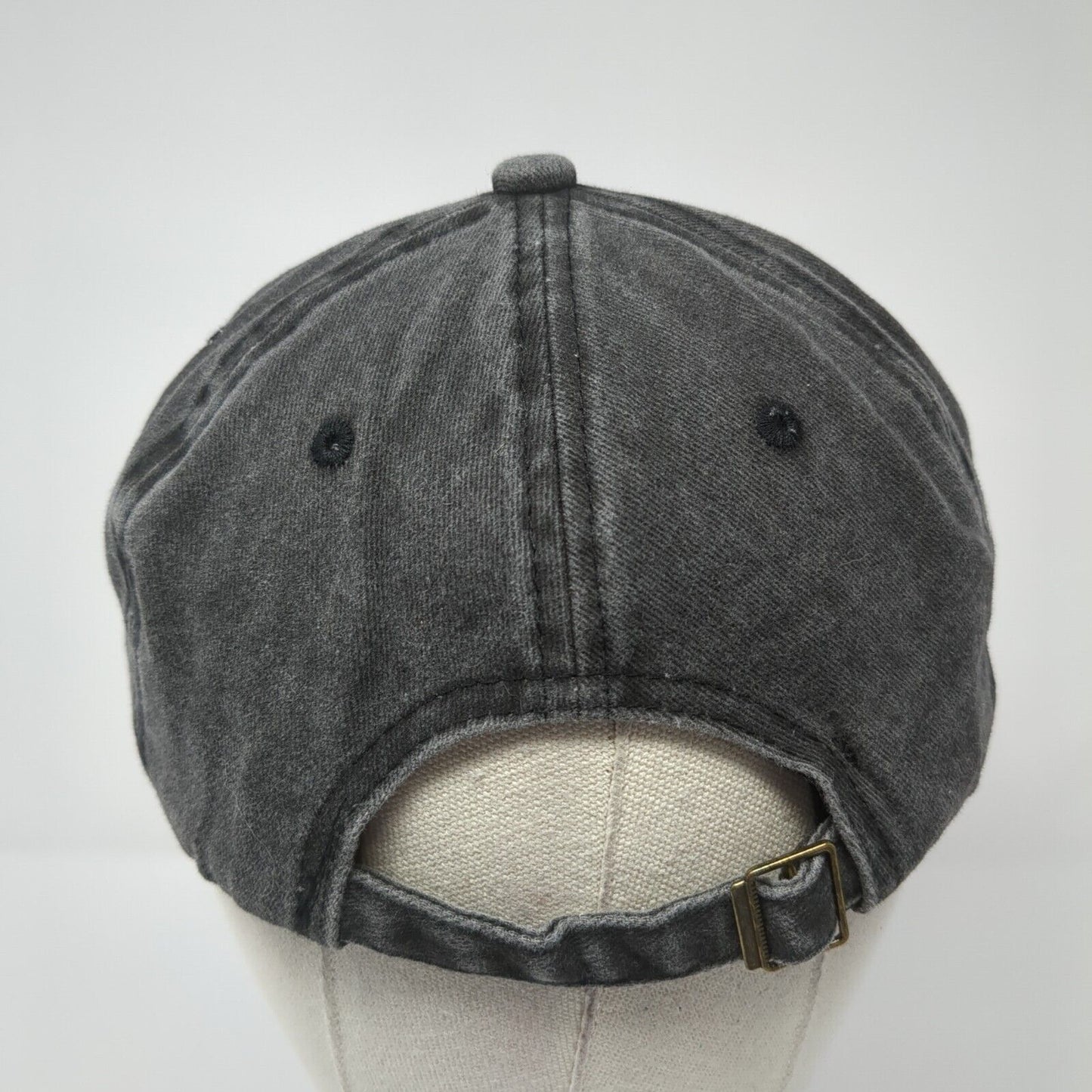 Lil Smile Slideback Hat Gray One Size Adjustable Embroidered 6 Panel Cotton