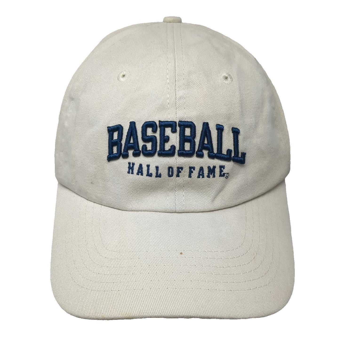 The Game Baseball Cap Beige One Size Hall of Fame Cooperstown NY USA Flag Hat
