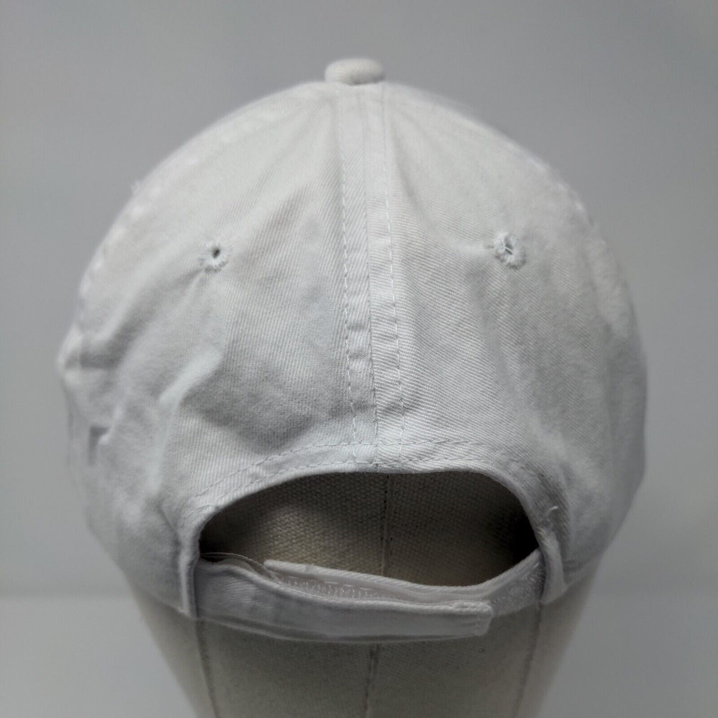 Canada Strapback Hat White OSFA Adjustable Embroidered 6 Panel Solid