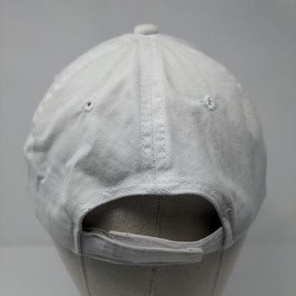 Canada Strapback Hat White OSFA Adjustable Embroidered 6 Panel Solid
