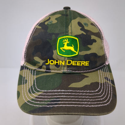 John Deere Snapback Trucker Hat Camouflage OS Adjustable Embroidered Mesh Back