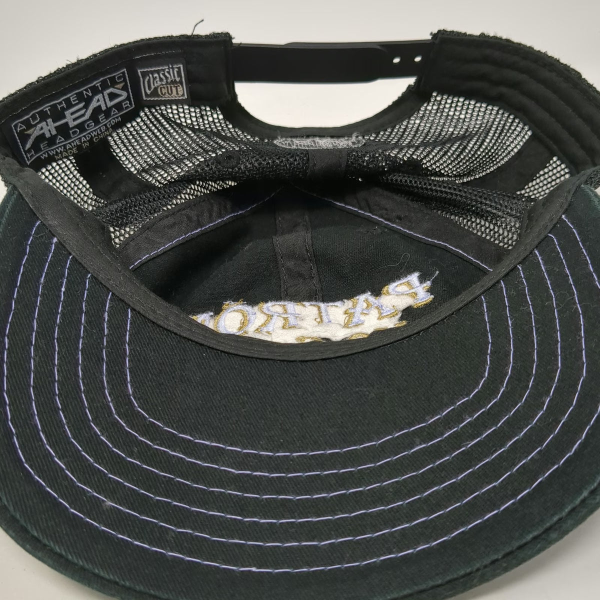 Ahead Trucker Hat Green One Size Patron XO Cafe Bee Logo Mesh Contrast Stitch