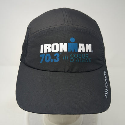 IRONMAN 70.3 Coeur d'Alene Slideback 5 Panel Hat Black One Size Boco Gear