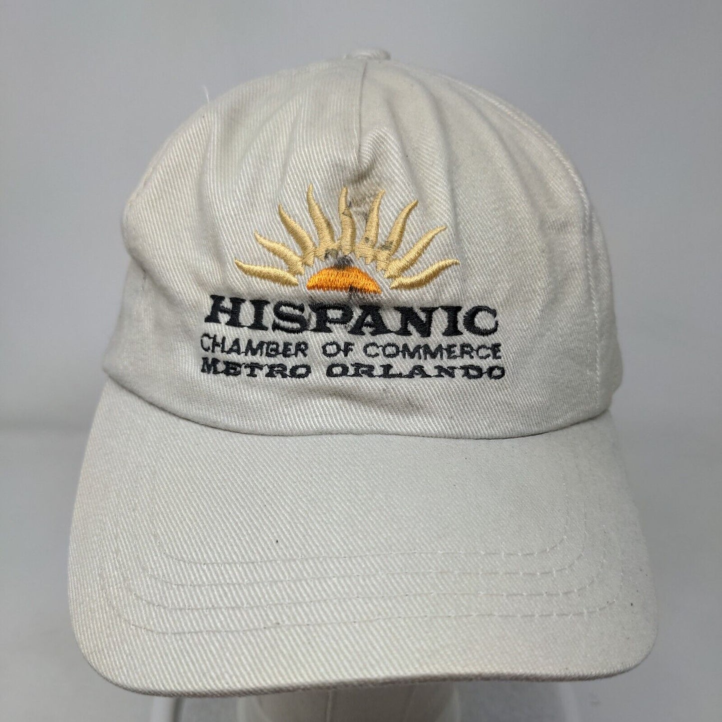 Hispanic Chamber of Commerce Metro Orlando Slideback Hat Tan OS Embroidered