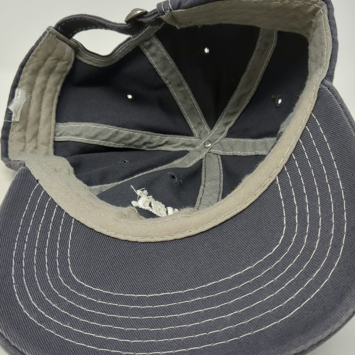 Jack Daniel's Baseball Cap Gray White One Size Old No 7 Contrast Stitch Hat