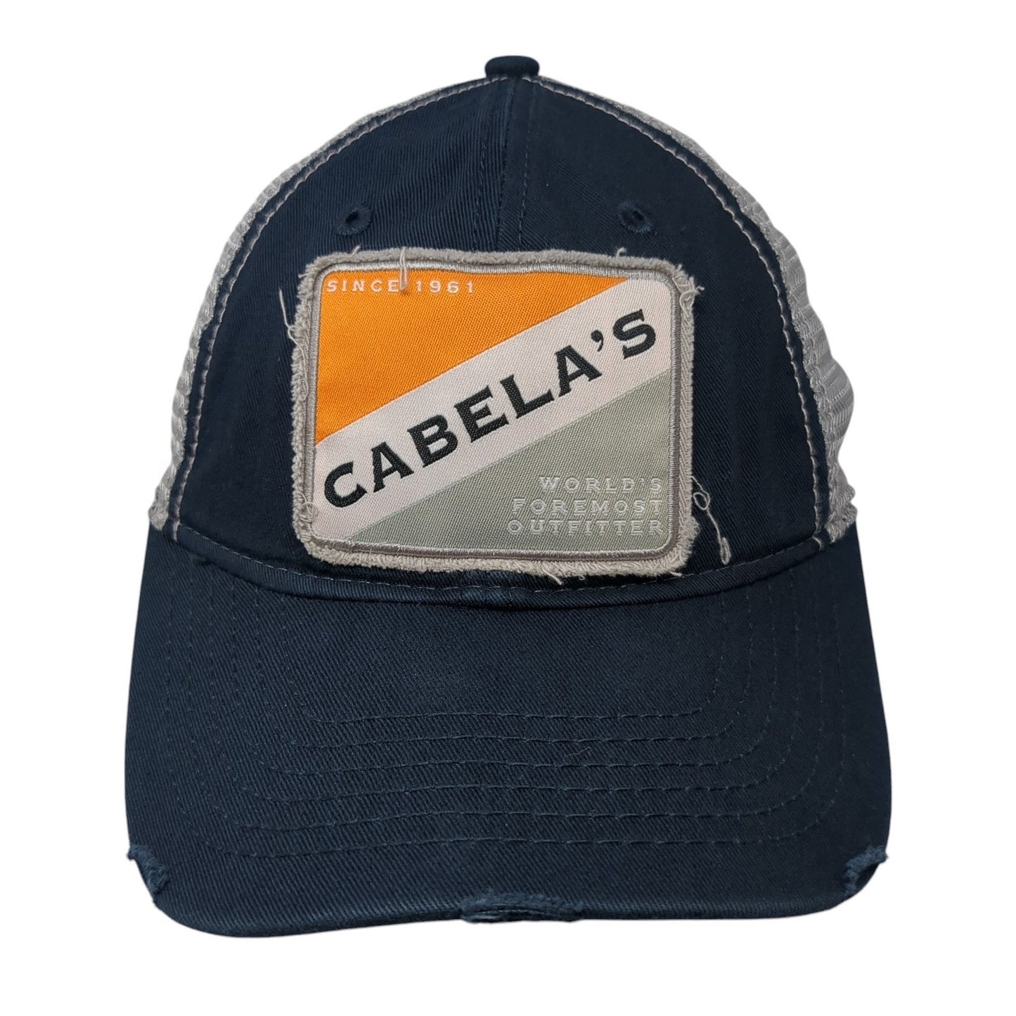 Cabela's World's Foremost Outfitters 1961 Trucker Hat Blue One Size Mesh Back
