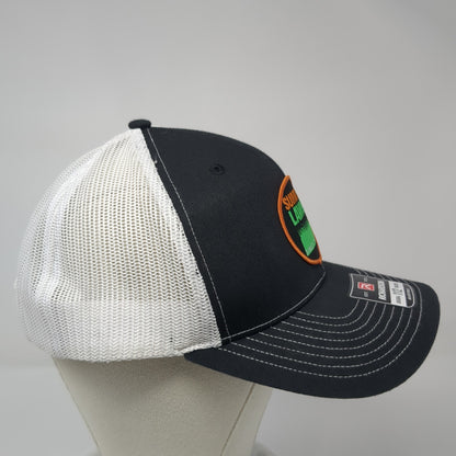 Summer Lawns Snapback Trucker Hat Black One Size Adjustable Mesh Back Richardson