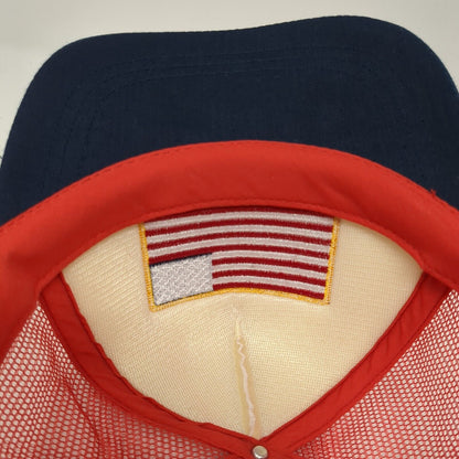 American Flag Snapback Trucker Hat Multicolor OS Adjustable Patriotic Mesh Back