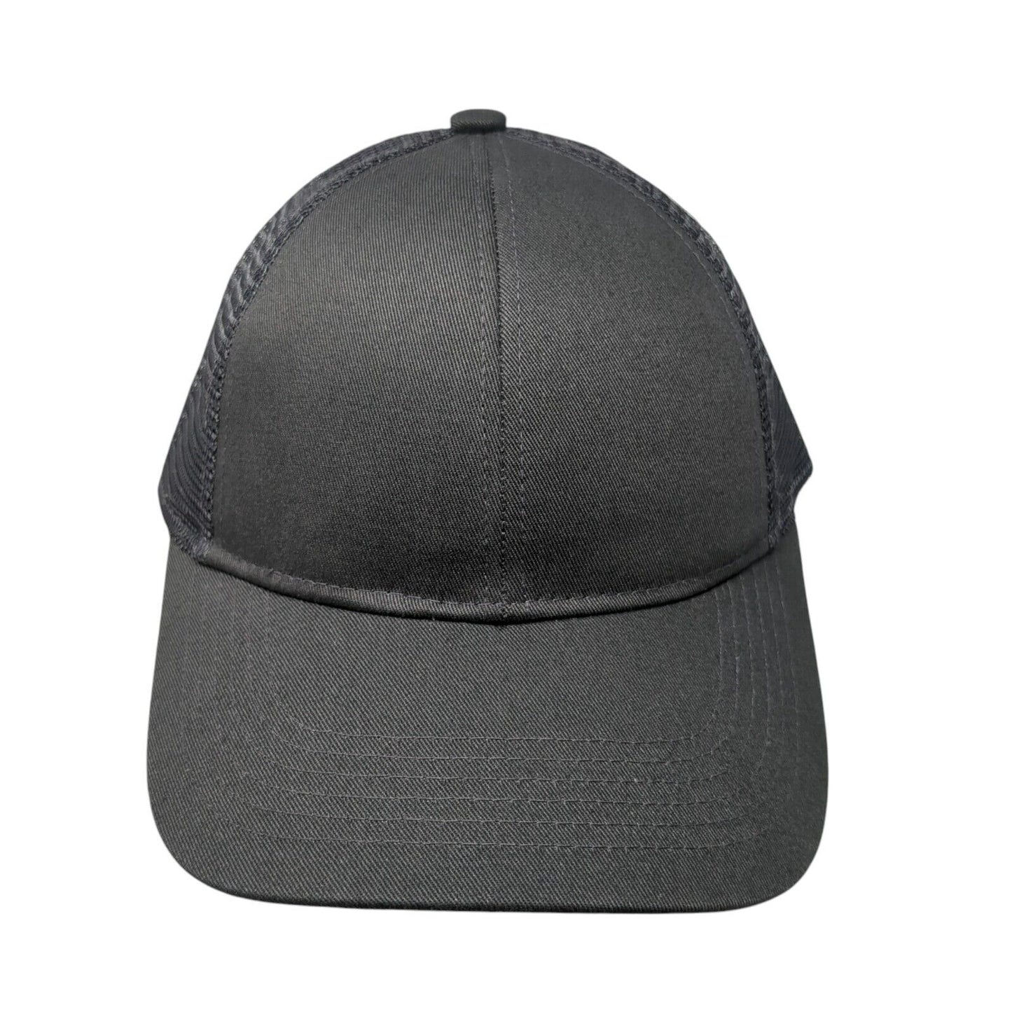 Port Authority Strapback Mesh Back Trucker Hat Gray One Size Blank