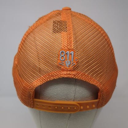Marathon Pipe Line Snapback trucker Hat Orange OS Adjustable Mesh Back Pukka
