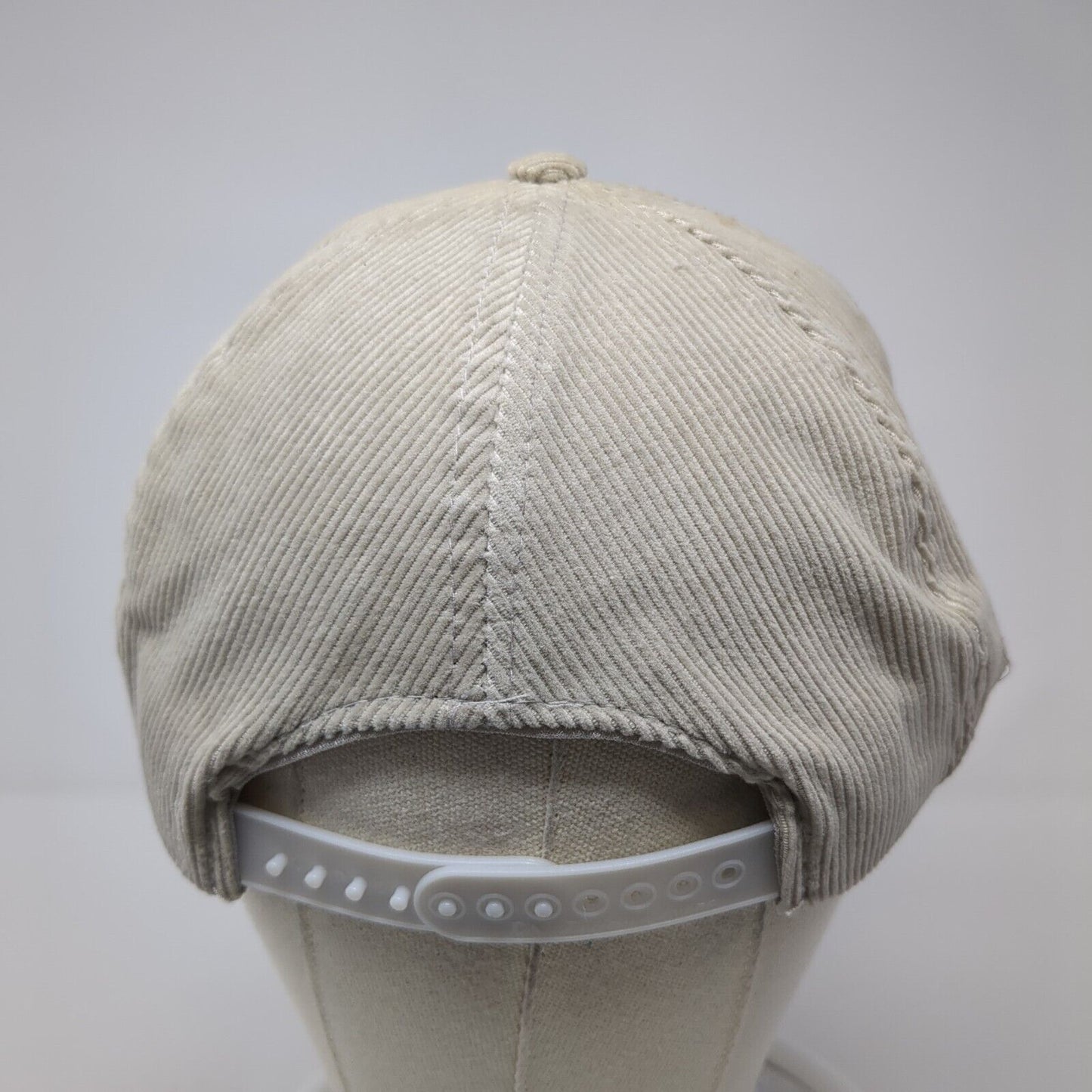 Pacific Recycling Snapback Hat Beige OS Adjustable Lightweight Corduroy Rope
