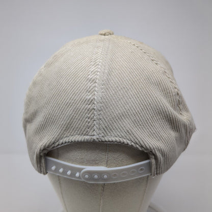 Pacific Recycling Snapback Hat Beige OS Adjustable Lightweight Corduroy Rope