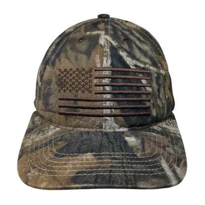 USA Flag Totaline Strapback Hat Camo One Size Adjustable Hunting Outdoor